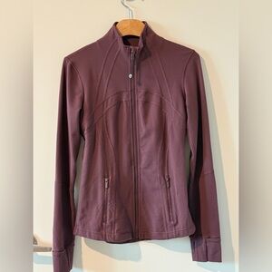 lululemon athletica plum/burgundy zip up size 6